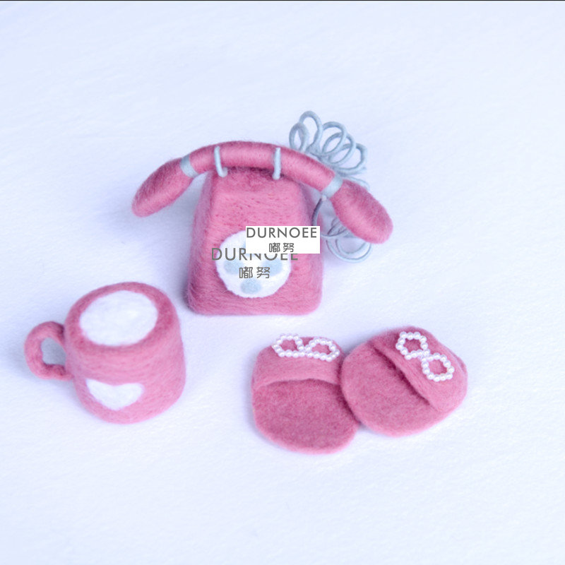 Photo Booth Prop - ผ้าขนสัตว์ตุ๊กตาทารกแรกเกิดอุปกรณ์ประกอบฉากการถ่ายภาพ Handmade DIY Felting ชุดอุปกรณ์เสริมเด็ก Photoshoot