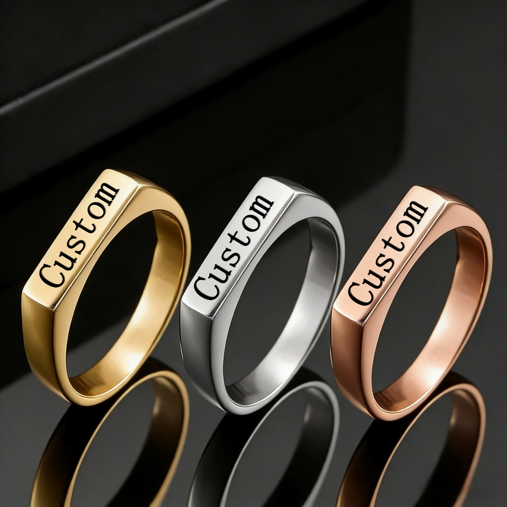 Wedding Zone - แหวนสลักชื่อ รูปภาพ สแตนเลสสตีล แหวนคู่รัก ครอบครัว งานหมั้น