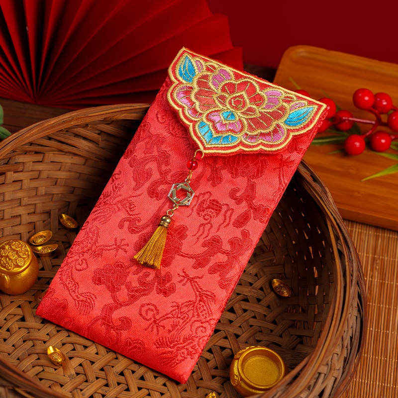 Wedding Envelopes - ซองจดหมายสีแดงงานแต่งงานแบบจีนโบราณ 1 ชิ้น: ซองจดหมายงานแต่งงานมูลค่า 10,000 หยวน