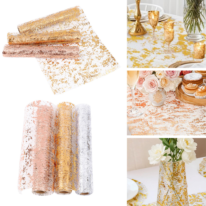 Table Runner Sequin - METALLIC GOLD ตาราง Runner เลื่อม Glitter