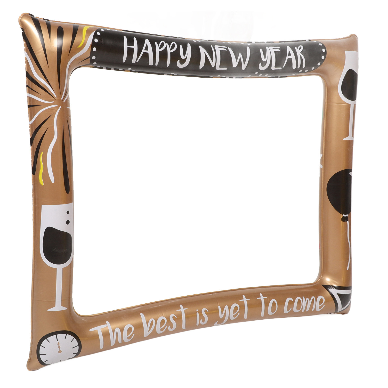 Photo Booth Prop - กรอบรูปเป่าลมต้อนรับปีใหม่ อุปกรณ์ถ่ายเซลฟี่สุดฮา ของตกแต่งงานปาร์ตี้ อุปกรณ์สำหรับบูธถ่ายรูปในวันหยุด อุปกรณ์ประกอบฉากสำหรับบูธถ่ายรูป