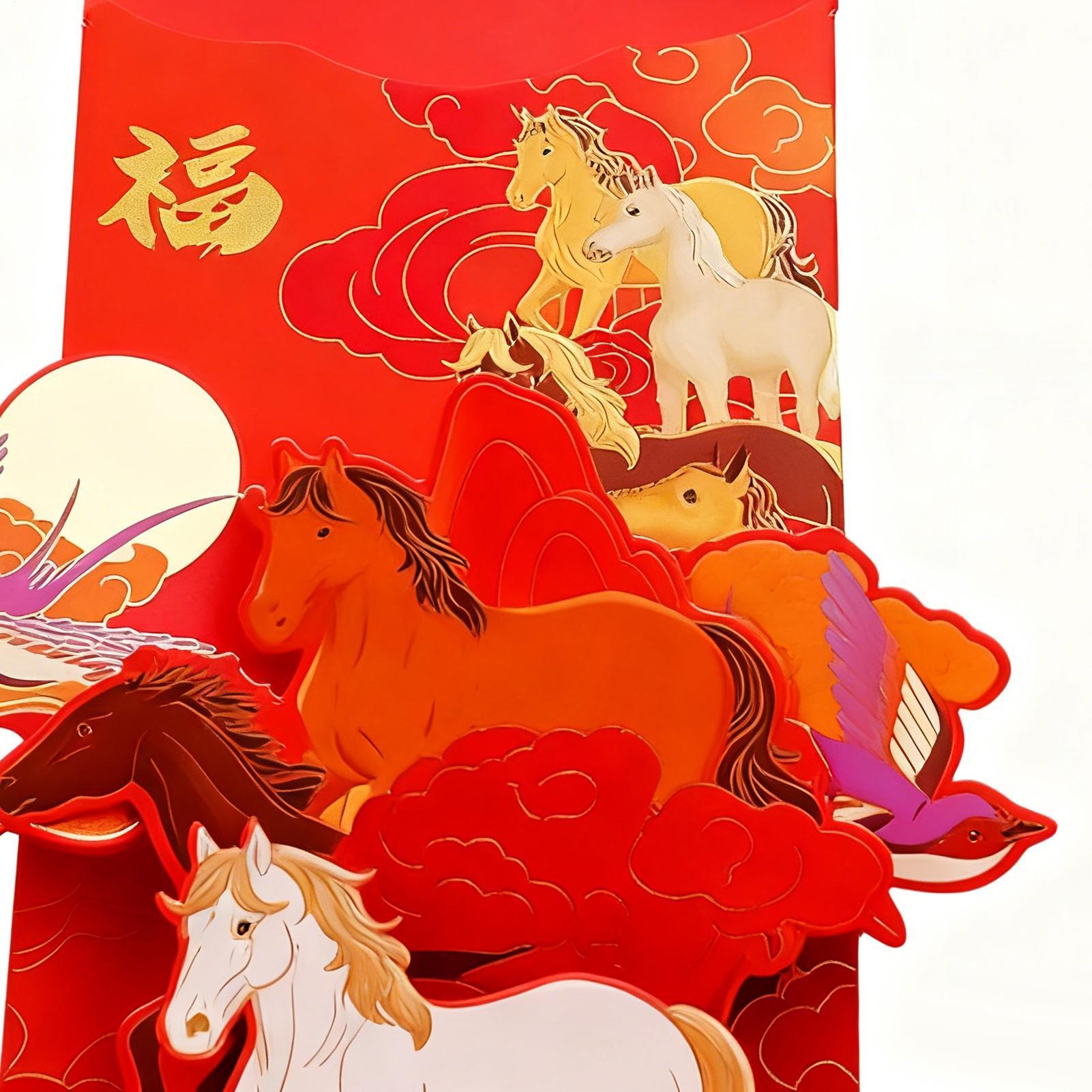 Wedding Envelopes - ซองอั่งเปาแบบพกพาสำหรับใส่เงินสด ซองอั่งเปาตรุษจีนสำหรับเทศกาลฤดูใบไม้ผลิ งานแต่งงาน คริสต์มาส และวันเกิด