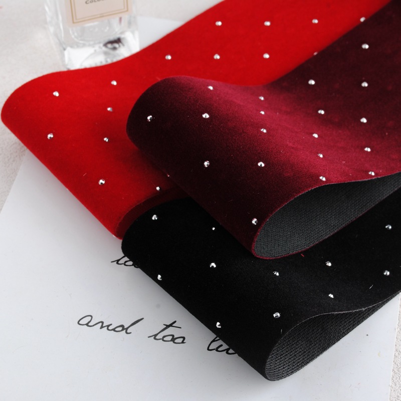 Supplier Wedding - ริบบิ้นเพชรหนา6ซม. ผ้ากำมะหยี่สำหรับฤดูหนาวผ้าปักลูกปัดสำหรับงานฝีมือแฮนด์เมดโบว์ติดผมงานแต่งงานซัพพลายเออร์20เมตร