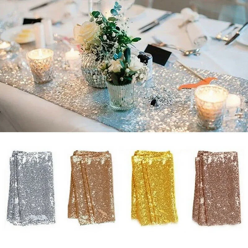 ผ้าปูโต๊ะปักเลื่อมสำหรับงานเลี - Table Runner Sequin บทวิจารณ์และราคา