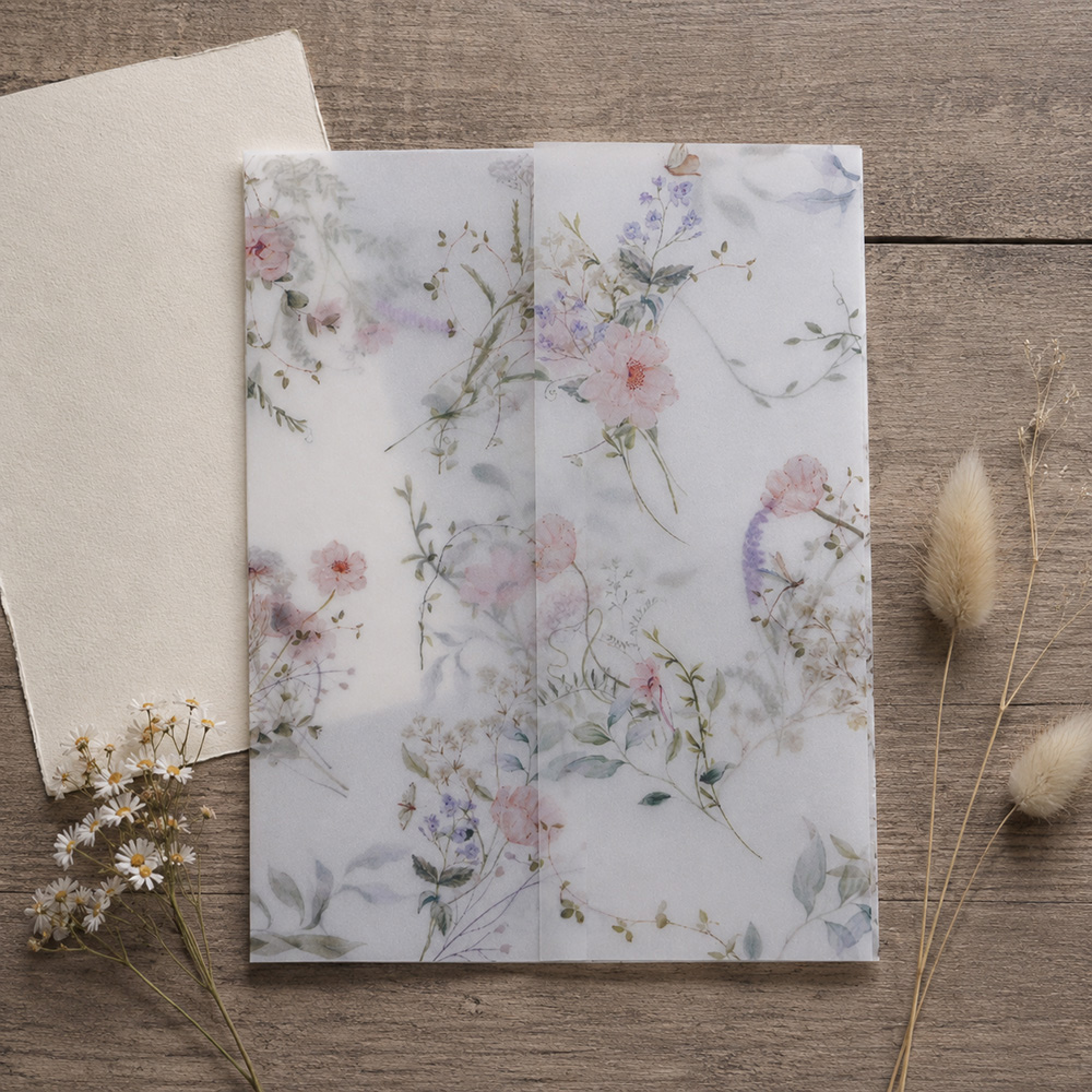 20/50 ชิ้น กระดาษเวลลัมลายดอกไ - Wedding Envelopes บทวิจารณ์และราคา