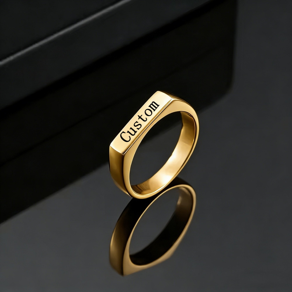 แหวนสลักชื่อ รูปภาพ สแตนเลสสตี - Wedding Zone บทวิจารณ์และราคา