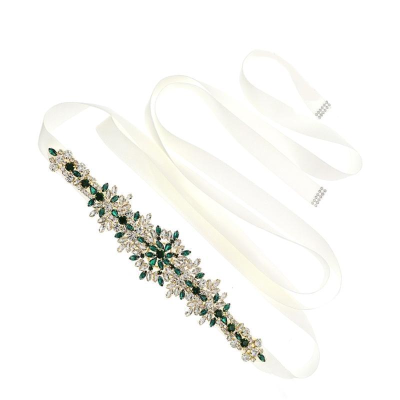652F หรูหราคริสตัล Sash สำหรับ - Bridal Sash Ribbon บทวิจารณ์และราคา