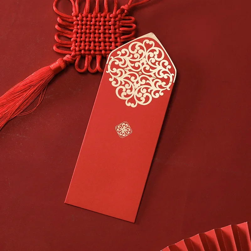 10pcs จีนสีแดงซองทองพิมพ์กระเป - Wedding Envelopes บทวิจารณ์และราคา