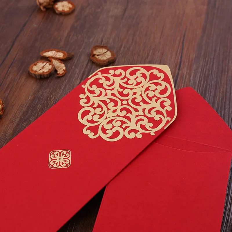 10pcs จีนสีแดงซองทองพิมพ์กระเป - Wedding Envelopes บทวิจารณ์และราคา