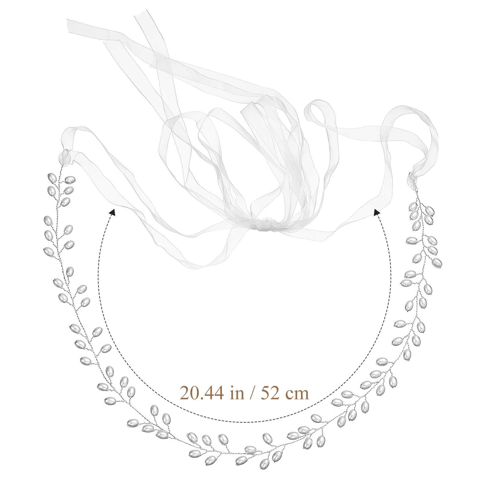 เข็มขัดริบบิ้นไข่มุกสำหรับชุดแ - Bridal Sash Ribbon บทวิจารณ์และราคา
