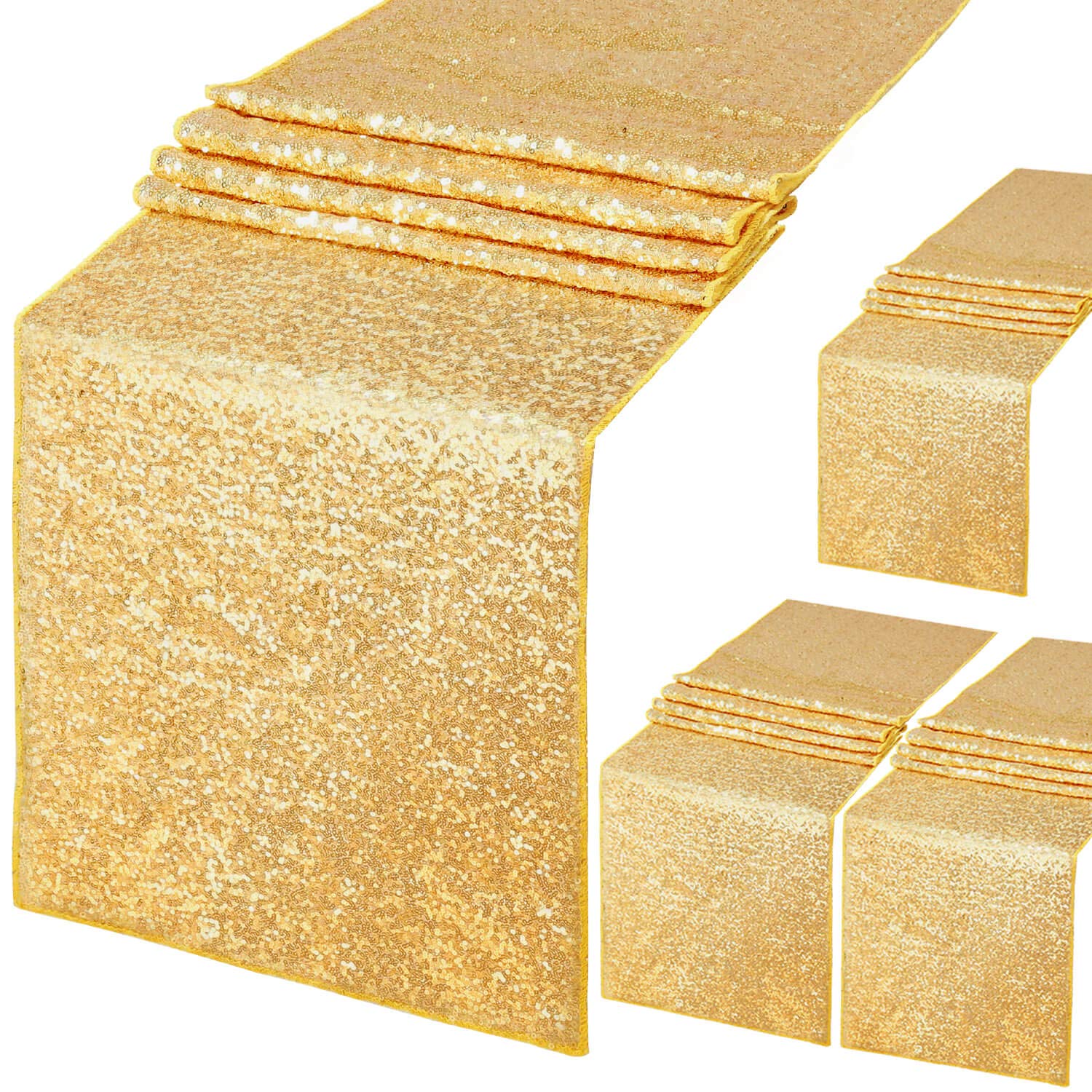 4pcs Glitter เลื่อมตาราง Runne - Table Runner Sequin บทวิจารณ์และราคา