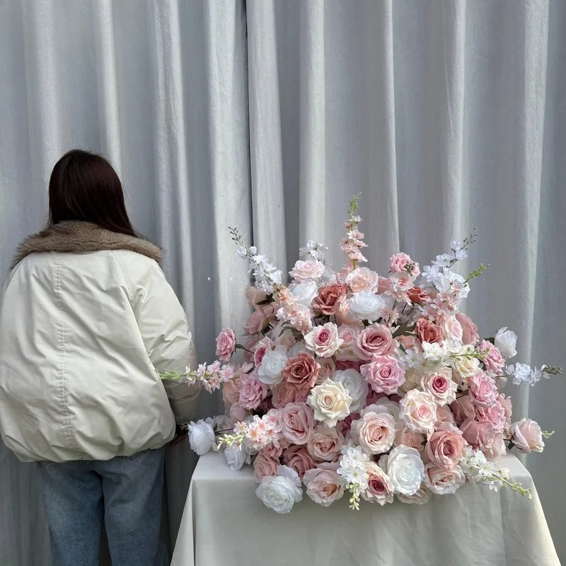 ลูกบอลดอกไม้ประดิษฐ์ผ้าไหมหรูห - Wedding Supply Factory บทวิจารณ์และราคา