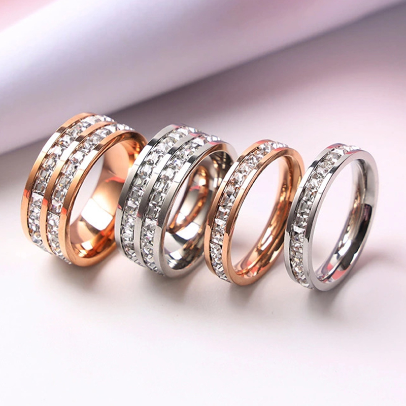 Luxury Rose Gold สีเดี่ยวคู่แถ - Wedding Zone บทวิจารณ์และราคา