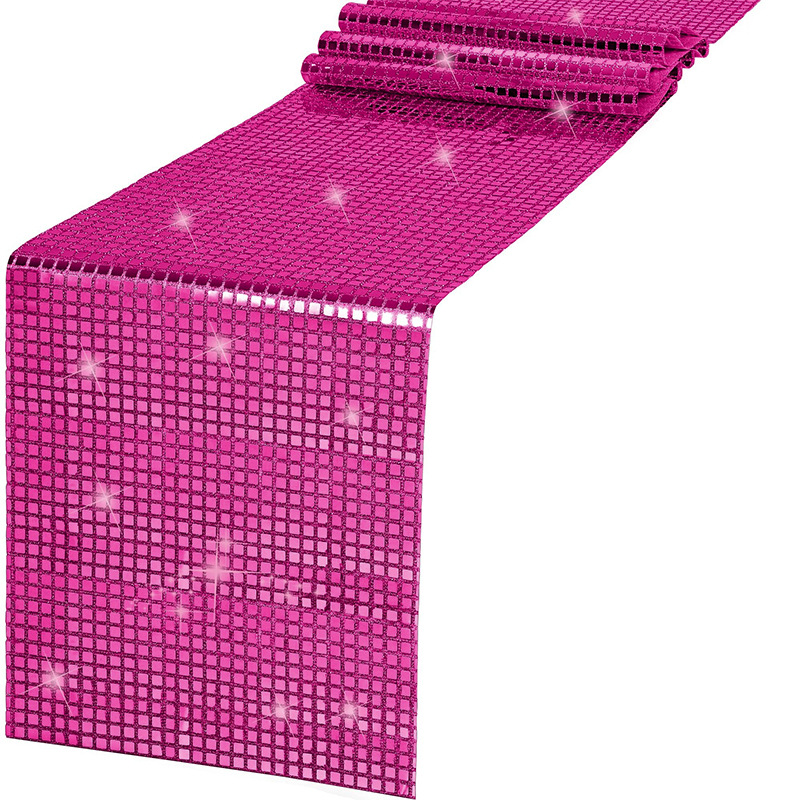 กระจกเงาทอง/เงินฟอยล์ผ้าปูโต๊ะ - Table Runner Sequin บทวิจารณ์และราคา