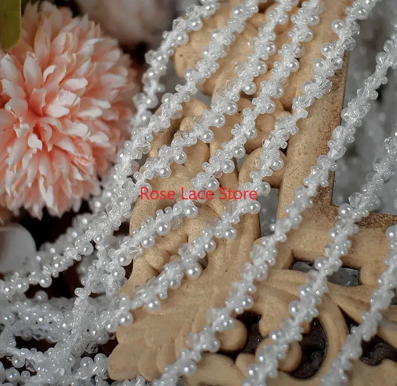 3 หลาลูกไม้มุก,ริบบิ้นมุก,ลูกป - Bridal Sash Ribbon บทวิจารณ์และราคา
