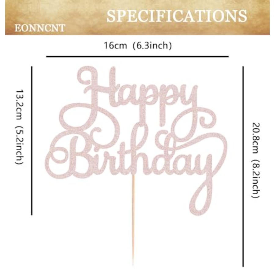 ที่ประดับเค้กสุขสันต์วันเกิด - - Photo Booth Prop บทวิจารณ์และราคา
