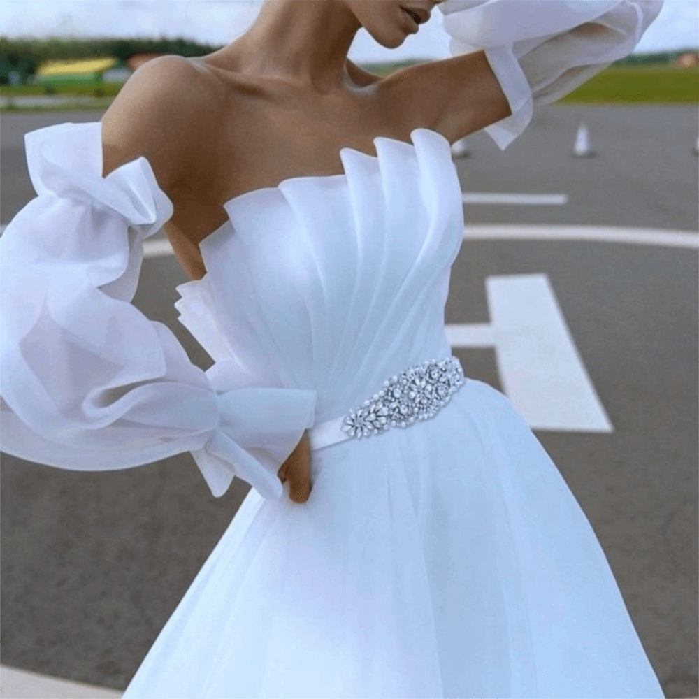เข็มขัดแฟชั่นสำหรับเจ้าสาว สีเ - Bridal Sash Ribbon บทวิจารณ์และราคา