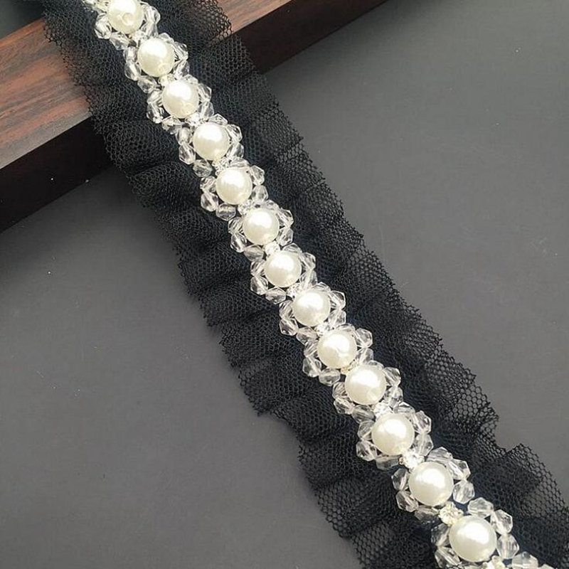 1หลา1.5เซนติเมตรIvory Pearlลูก - Bridal Sash Ribbon บทวิจารณ์และราคา